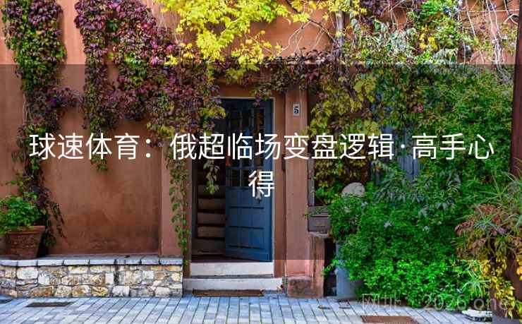 球速体育：俄超临场变盘逻辑·高手心得
