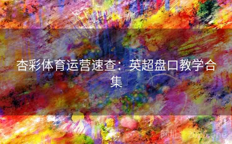 杏彩体育运营速查：英超盘口教学合集