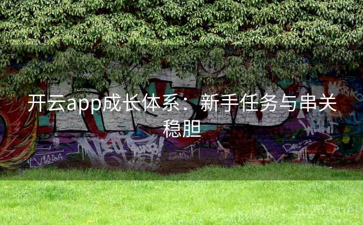 开云app成长体系：新手任务与串关稳胆